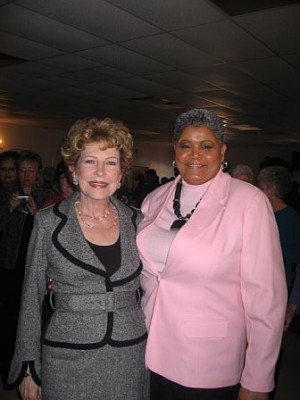 Jan Karon & Annie Moffitt at Annie's Restaurant